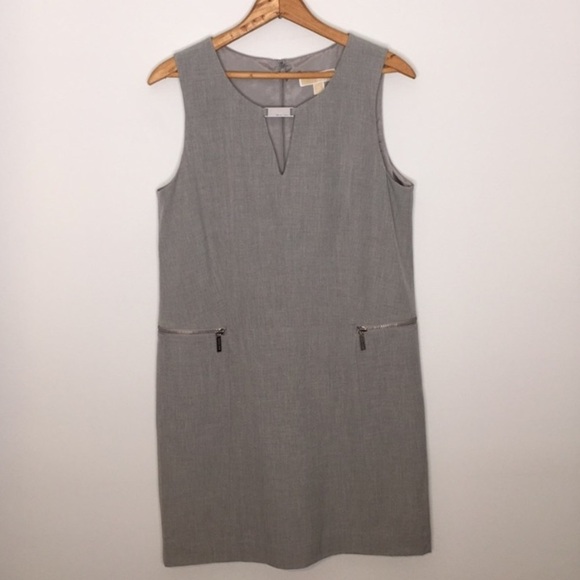 NWT MICHAEL MICHAEL KORS SIZE 10 PEARL HEATHER BASICS DRESS - Picture 1 of 10